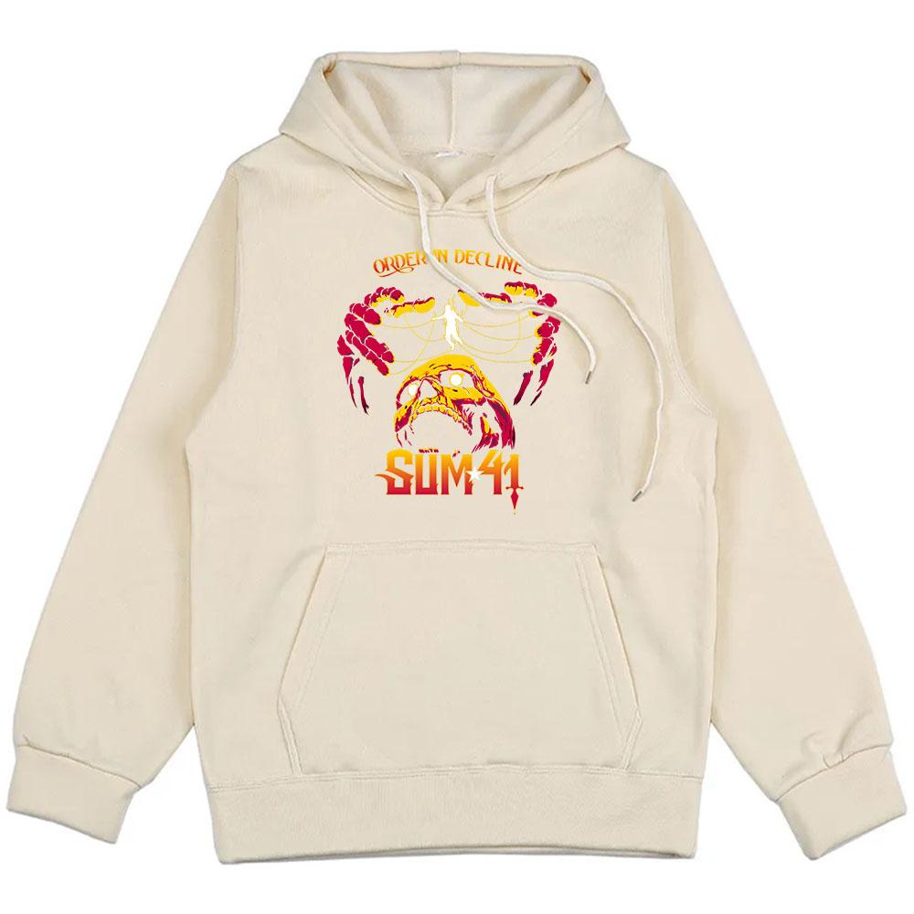 

Уличная одежда Хип-хоп Толстовки Sum 41 Скелет Готика Графические Толстовки на Зиму С капюшоном Мужские Женские Пуловеры Принт Худи 3XL