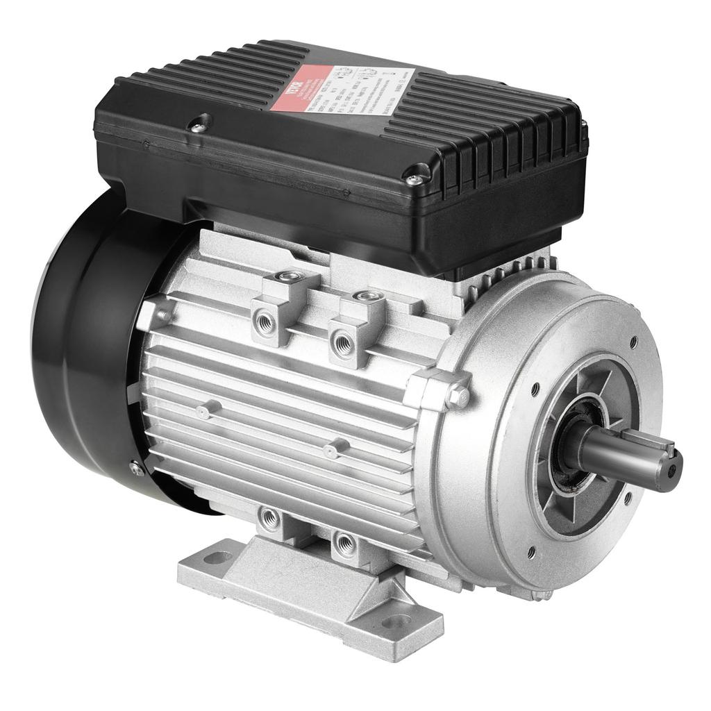 VEVOR 0.75KW Electric Motor 1400 rpm, AC 220~240V 5.45A, 80, B34 Frame, Air Compressor Motor Single Phase, 19mm Keyed Shaft