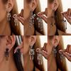 Skull Stud Drop Earrings Pair, Halloween Alloy Statement Jewelry for Costume Styling, Stage Looks and Theme Parties