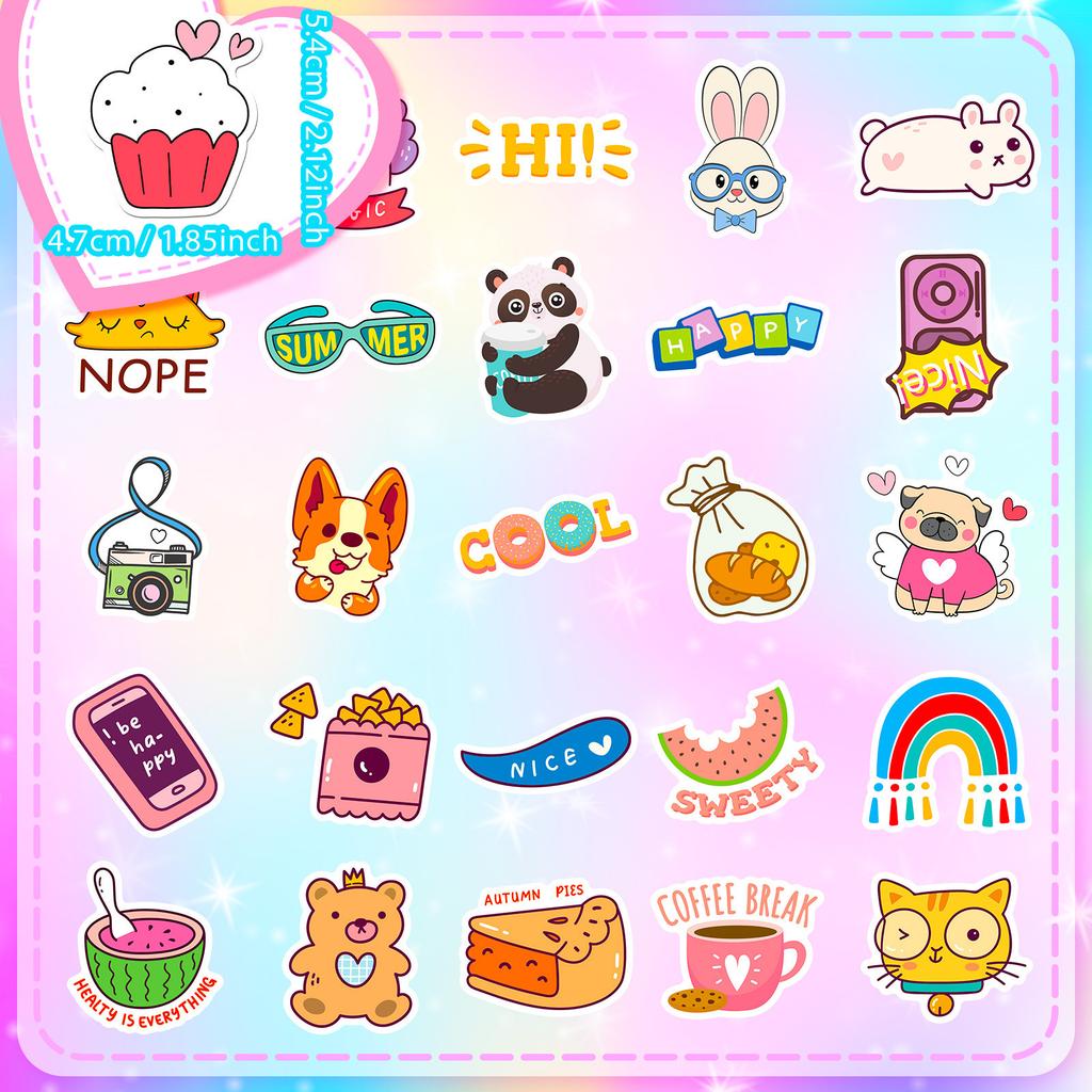 50 Bunte Leben Aufkleber Neues Produkt Bemalte Bunte Tier Graffiti Aufkleber Cartoon Niedliche Aufkleber