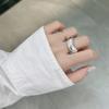Ada Jewelry Anillos Ajustables S925 Sterling Silver Women's Trendy Heavy Duty Eternity Band Ring