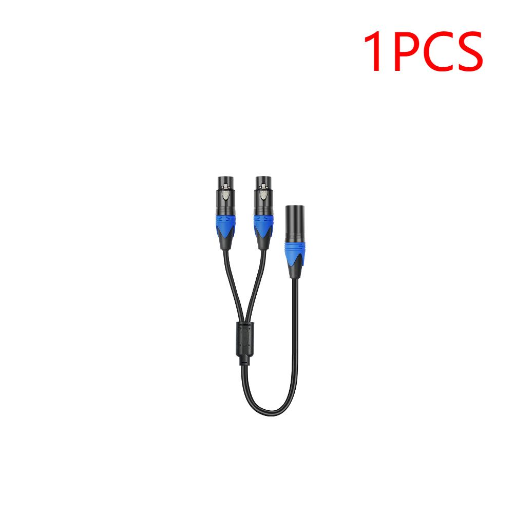 50cm XLR Splitter Cable 1 XLR Male To 2 XLR Female XLR Y Splitter Cable Microphone Splitter Cord for Amplifier Microphone Mixer