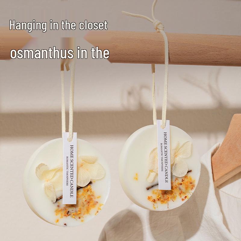 Guikai Osmanthus Scented Wax Tablets: Long-lasting Wardrobe & Closet Deodorant Hanging Ornaments. Osmanthus Wax Tablet (Oval)