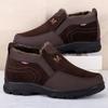 Herren Winter Freizeitschuhe Dicke Sohle Rutschfeste Plüsch Samt Fell Schuhe Stiefeletten Für Männer Winterschuhe Outdoor Schneestiefel Schlupfschuhe