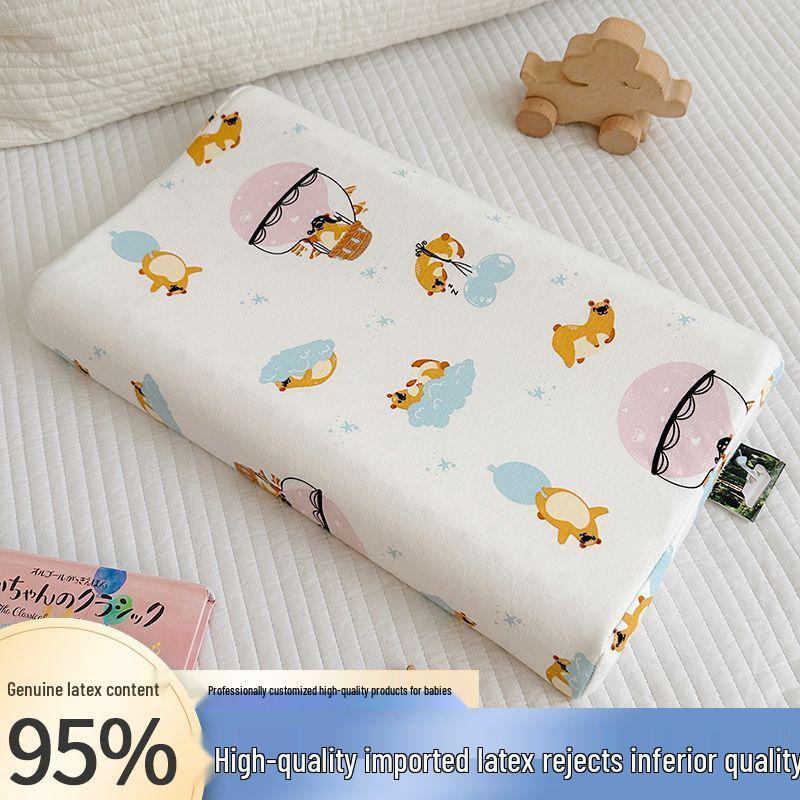 G5ZG5Z Latex Pillow: Removable, Washable Core for Kids & Babies; Neck Support for Cervical Vertebrae; Ideal for Primary School & Kindergarten.