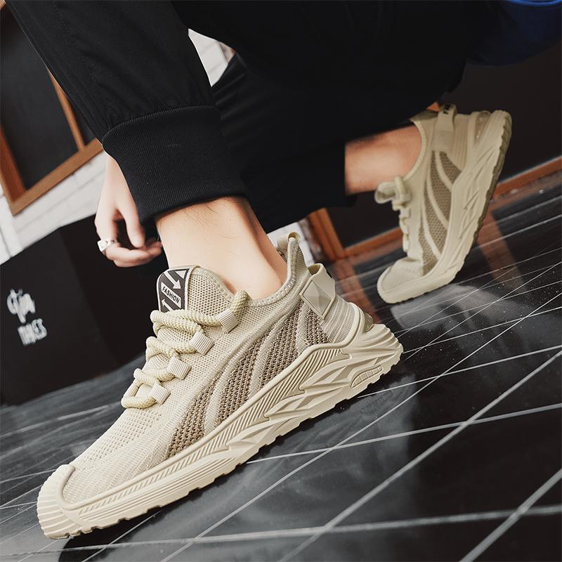 Fashion New Men's Casual Sports Shoes Breathable Fly Woven Casuals Running Shoe Outdoor Non-slip Wear-resistant Basketball Tennis Shoe