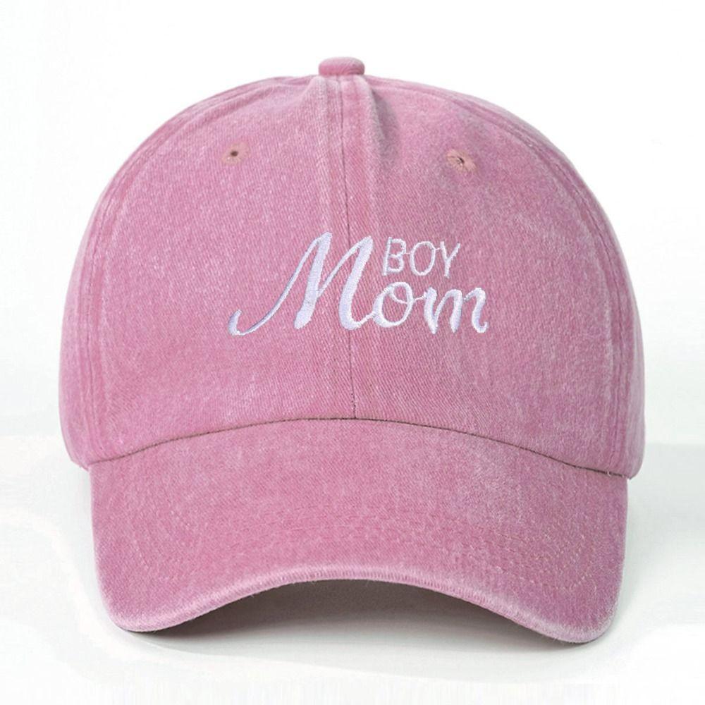 Washed Cotton Boy Mom Embroidery Caps Vintage Baseball Cap Fashion Sport Visors Cap Gifts