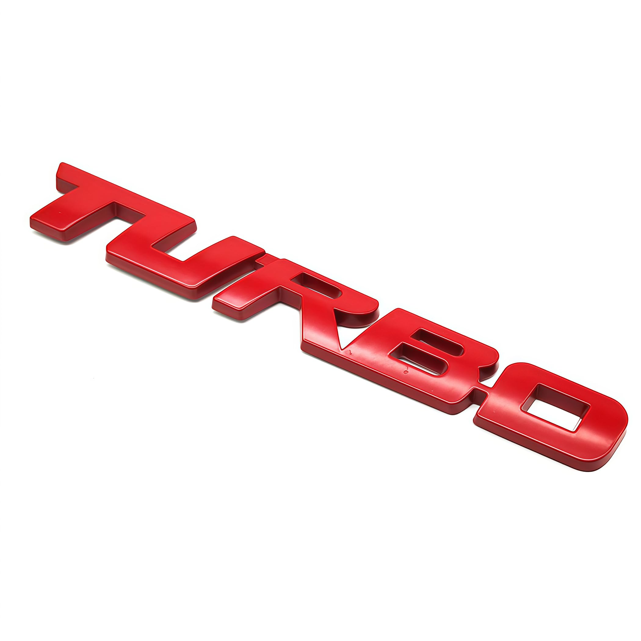 YIDELI Universal TURBO Sticker Turbo Car 3D Emblem Logo Chrome красный