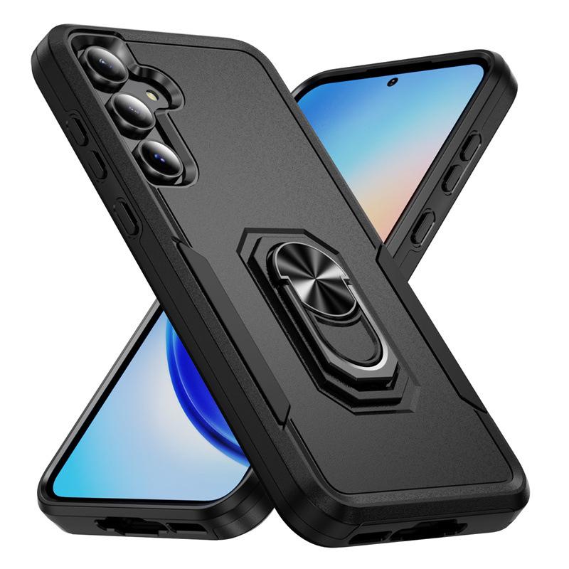 Suitable for Samsung S25 Ultra Trail Blazer Ring Stand Mobile Case Samsung S24 Car Magnetic Armor Case