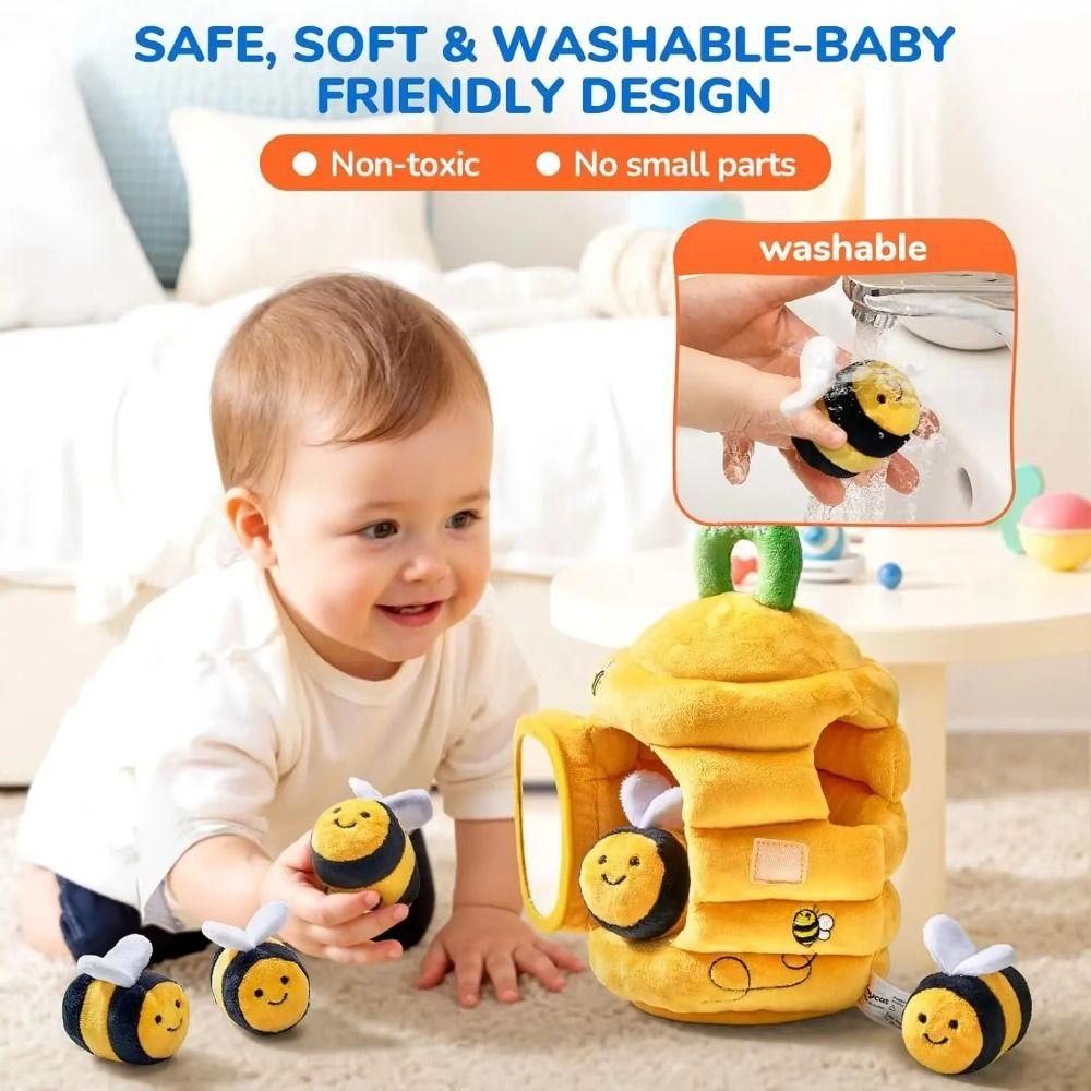 Fluffy Animals House Bee Doll Cartoon Bees Build Their Hives Simulated Farm Set Children Toy