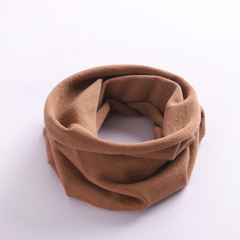 Unisex Spring & Autumn Knitted Neck Warmer Snood Pullover - Solid Color, Cold-Proof, Versatile