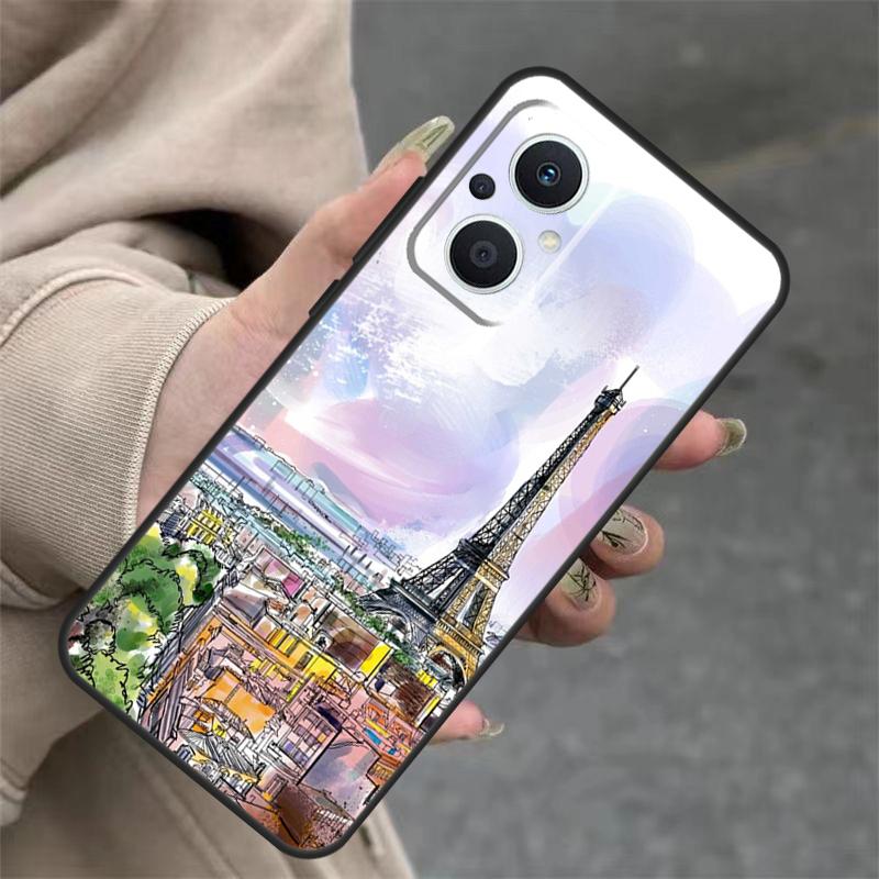 France Paris Eiffel Tower Case For OPPO Reno 8T 13F 14F 12F 11F 10 12 13 14 Pro 7 8 Lite OPPO Find X8 X6 X9 Pro Cover