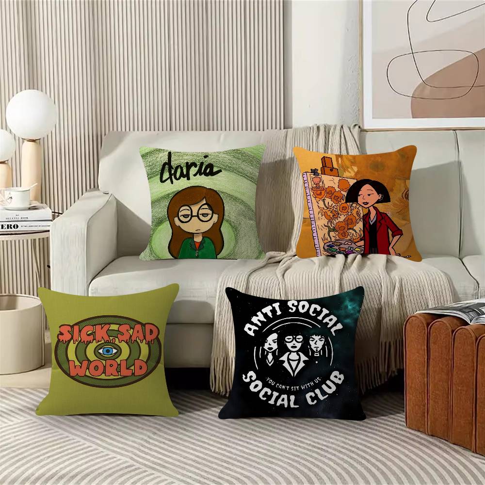 Cartoon DDaria Cushion Cover 30x50 Polyester Sofa Cushions Decorative Throw Pillows Home Decoration Pillowcover