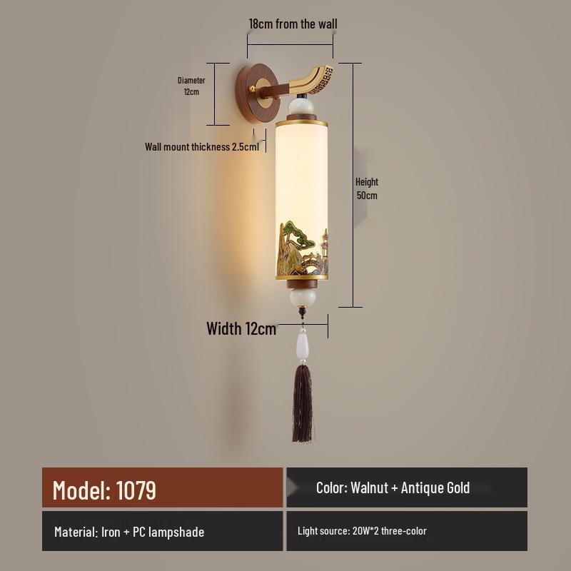 

Современный китайский настенный светильник - Идеально подходит для гостиной, спальни, лестничной клетки или фона для телевизора
