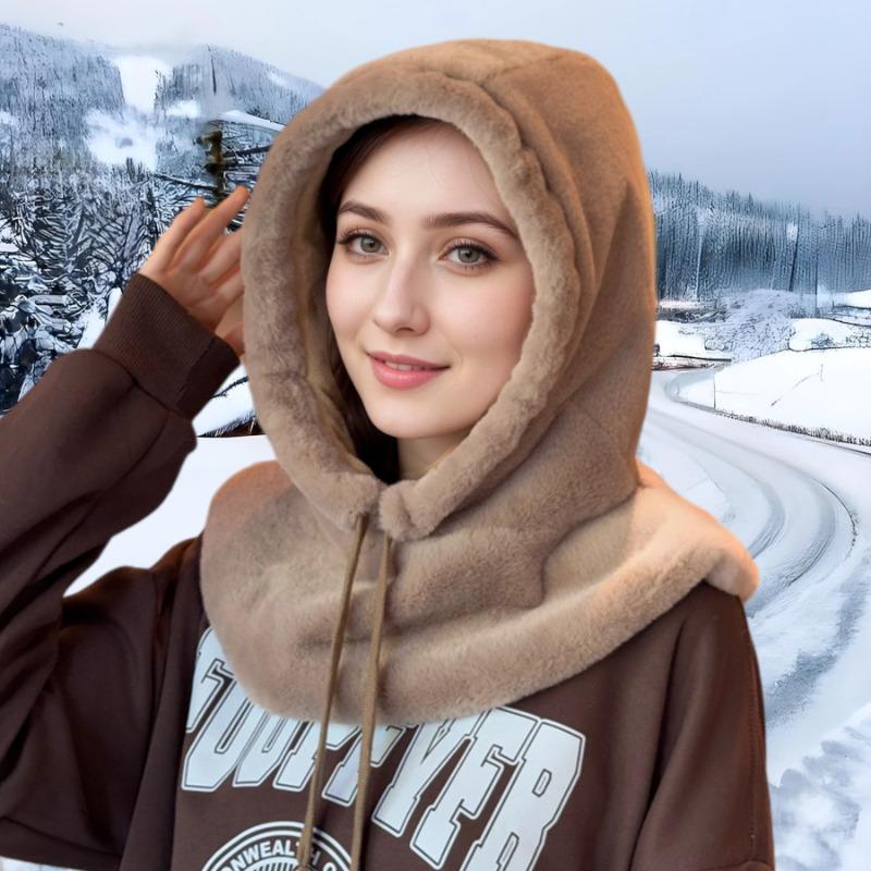 Mao Mao Shawl Hat Autumn and Winter Warm Hat Children's Fashion Scarf Integrated Ear Protection Plush Hat Thick Hat