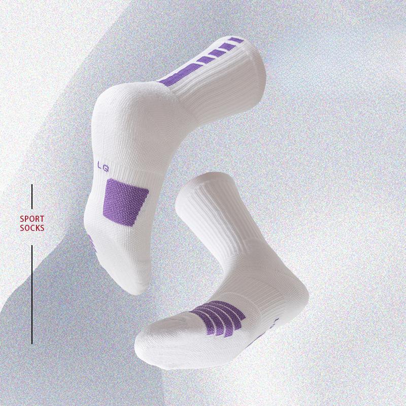 Men's Professional Basketball Training Non Slip Thick Towel Bottom Breathable Long Socks