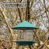 Waterproof Garden Gazebo Hanging Wild Bird Feeder Outdoor Container With Hang Rope Pet Birds Feeding House Type Bird Feeder