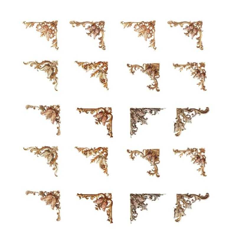 

20Pcs Vintage Hollowed Corner Sticker Journal Border Sticker for Scrapbooking Journal Photo Album Phone Case Art Craft