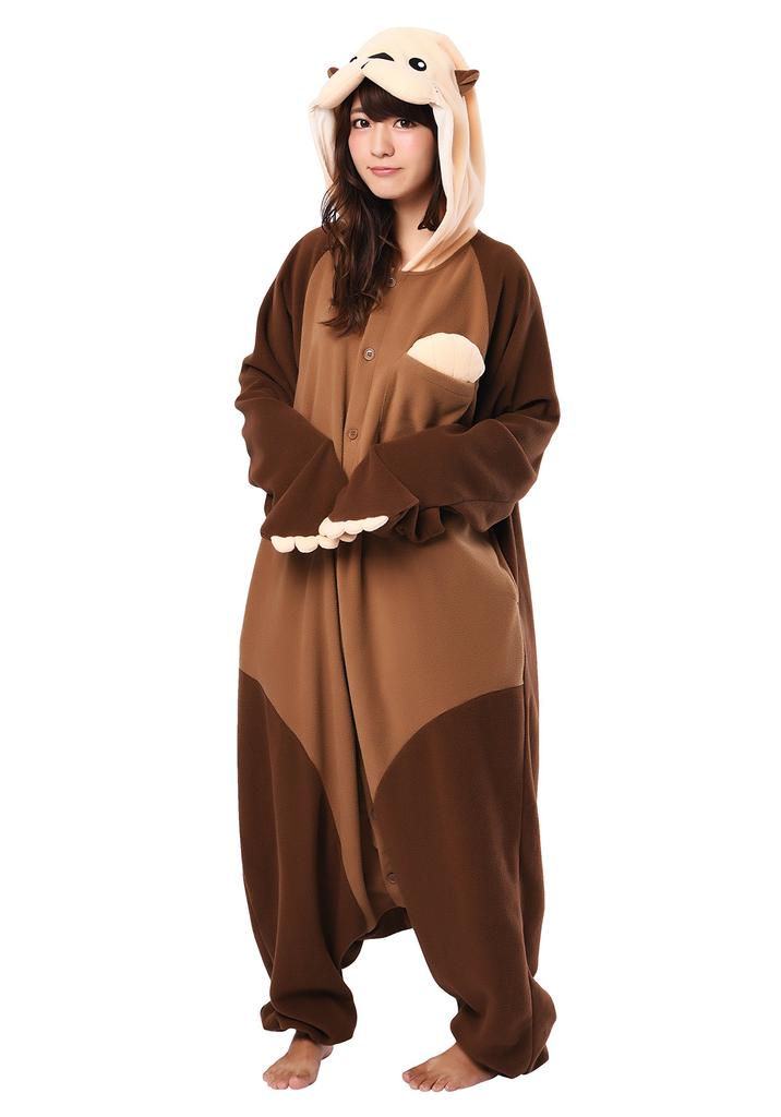 SAZAC Sea Otter Kigurumi (Adult) Fleece Animal Costume, 2843