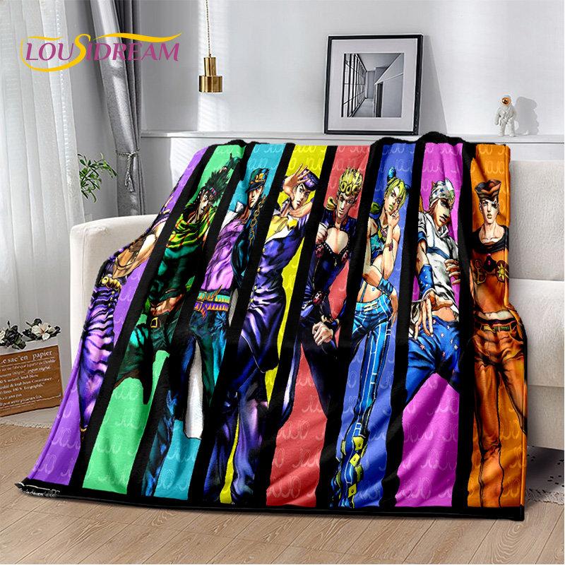 jojo's Bizarre Adventure Anime Soft Plush Blanket,Flannel Blanket Throw Blanket for Living Room Bedroom Bed Sofa Picnic Cover 3D