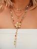 5 Pcs Vintage Floral Colorful Crystal Tassel Necklace Set for Women Exquisite Shiny Rhinestone Choker Boho Party Jewelry Gifts