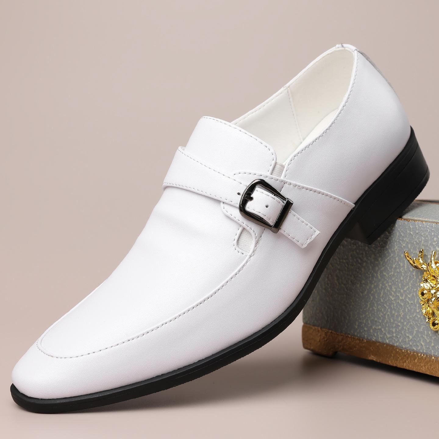 Мода Новое Поступление Дизайнерские Мужские Черно-Белые Кожаные (PU) Свадебные Туфли Мужские Туфли-Мокасины на Ремешке для Вождения Zapatos Hombre 38