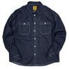 Men’s American Retro Striped Denim Long-Sleeve Shirt: Casual Versatile Spring/Autumn Jacket