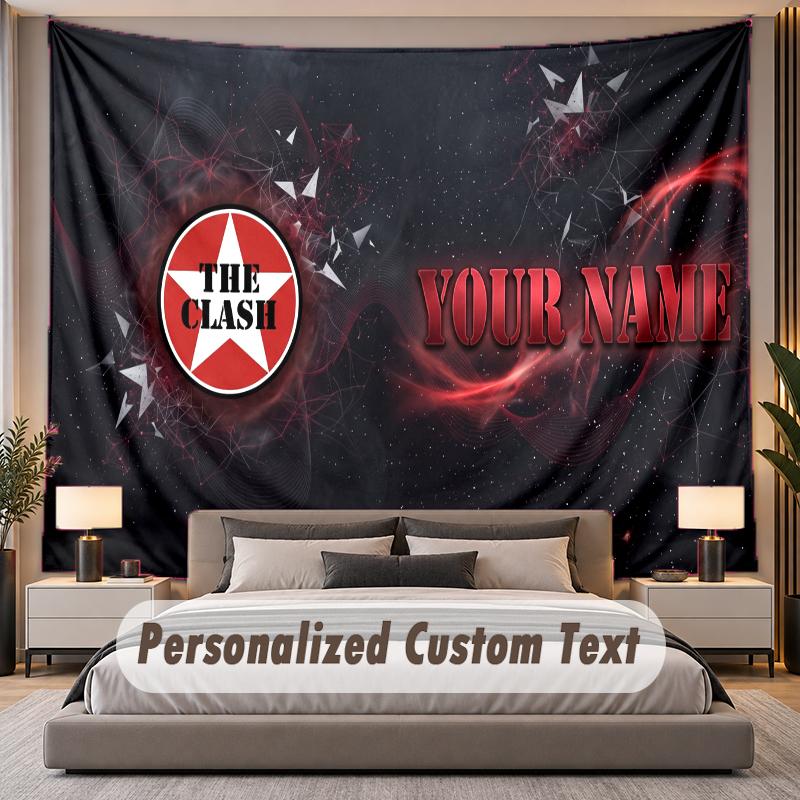 Custom Name Text Tapestry The Cure Personalized Polyester Wall Tapestry For Bedroom And Room