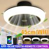 Adjust Speed WiFi Modern Smart Ceiling Fan Lamp Mute Remote APP Control Bluetooth Ceiling Fan Light