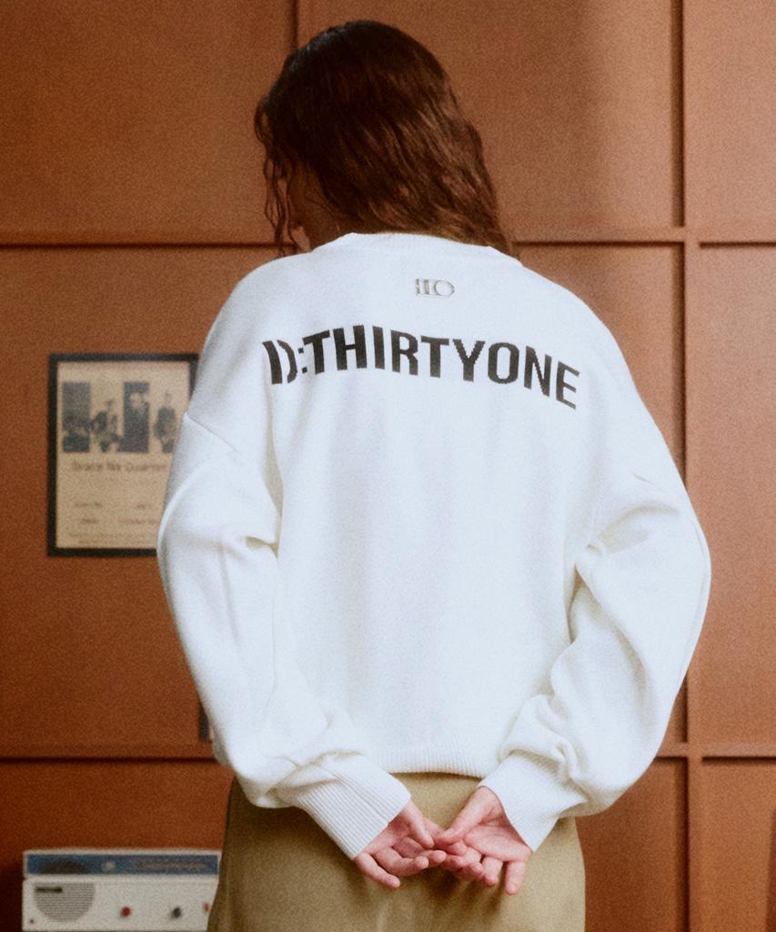 DTHIRTYONE Logo-Jacquard Sweater (Off White)