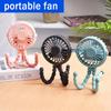 Portable Small Fan With USB Charging Capable Of Winding 360 Degree Rotating Octopus Fan Suitable For Outdoor Baby Strollers