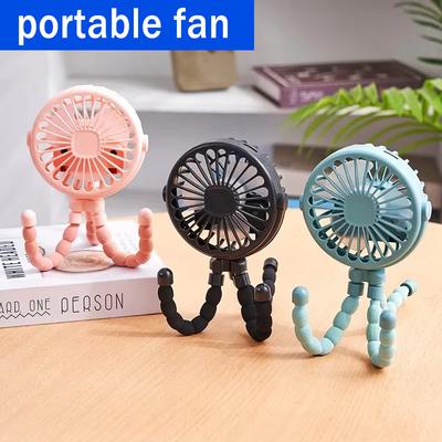 Portable Small Fan With USB Charging Capable Of Winding 360 Degree Rotating Octopus Fan Suitable For Outdoor Baby Strollers