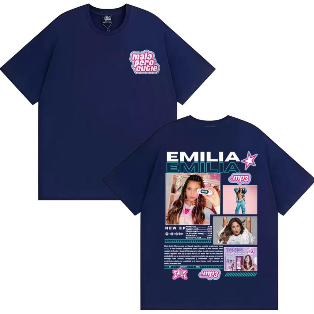 Τραγουδίστρια Emilia Mernes MP3 Tour 2026 Γραφικό T-shirt Άνδρες Γυναίκες Μόδα Αισθητικό Κοντομάνικο T-shirts Casual Ανδρικά Βαμβακερά T-shirts