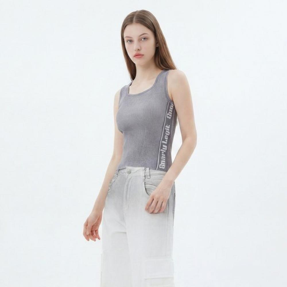 Gnarly Two Tone Ribbed Tank Top Knit Vest Es2kv660 MG/55
