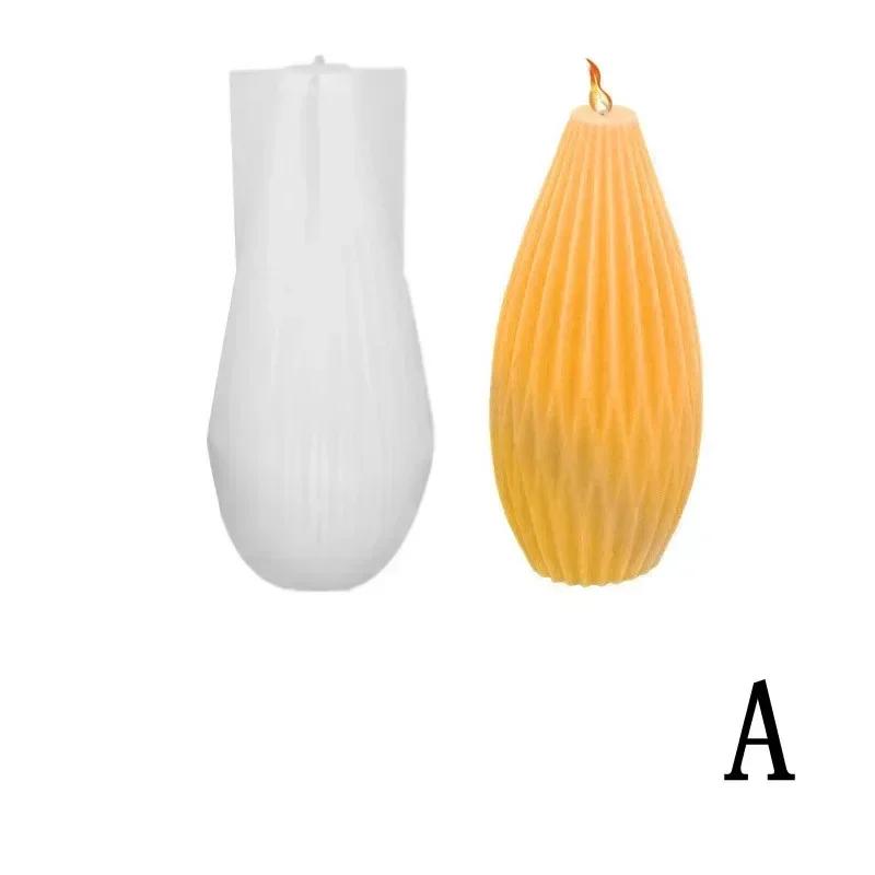 Creative Lantern Shape Candle Silicone Casting Mold Pear Soap Making Wax Moulds Home Decor Scented Candle Mold Accessories