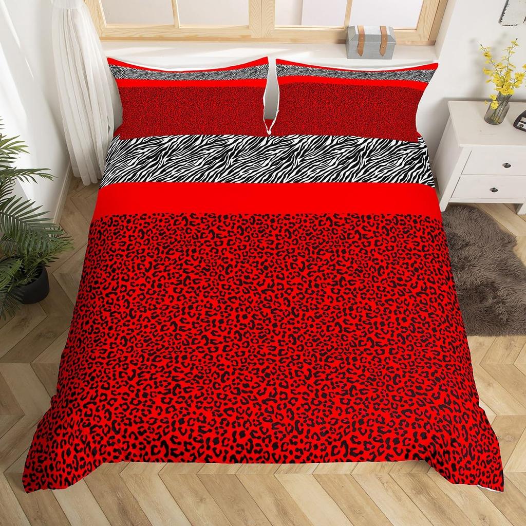 Comforter Leopard Pattern Animal Print Cheetah King Bedding Set For Kids Man And Woman Luxury Comforter Bedroom Decor