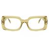 Full Rim Square Transparent Yellow Haniel 94760 C2 Fashion Unisex Eyeglasses