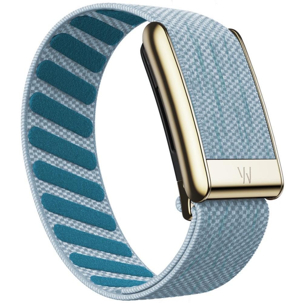 Suitable for Whoop 5.0 Mg Wristband Strap W Leather Nylon Woven Elastic Whoop Sports Replacement Strap Gold Silver Metal