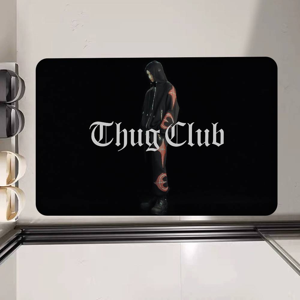 Podlahový koberec s logem značky Thug Club, severský styl, domácí rohožka, koupelnové a toaletní rohože, dekorativní rohožka do ložnice a hotelu