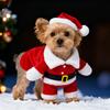 Cute Dog Santa Claus Outfit Christmas Costume For Small Dogs Cats Yorkie Cosplay Clothes Dress Up Jumpsuit Party Gifts Supplies