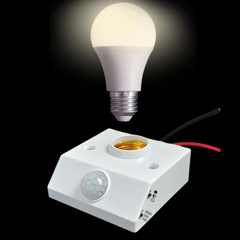 Intelligent  Motion Activated Light Sockets Energy Efficient Lighting Motion Sensing Light Base for Closets & Hallways for E27