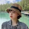 Sun hat that covers the face, small bucket hat, beach fisherman hat, women's straw hat, straw-braided small brim, sun protection, summer fashion
