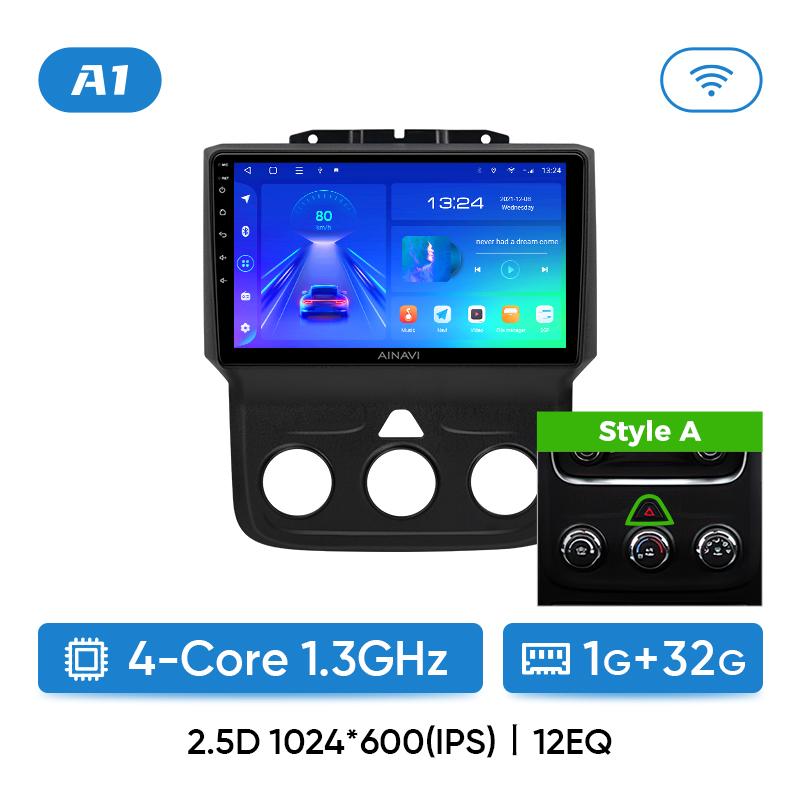 

Ainavi автомобильный радиоприемник мультимедийный проигрыватель для Dodge Ram 1500 2500 3500 2013-2018 беспроводной Carplay Android Auto Car Stereo 48EQ GPS DSP