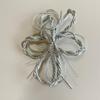 Mizuhiki Hair Ornament, Silver, Braided Cord, for Traditional Japanese Clothing, Graduation Ceremony, Coming-of-Age Ceremony, Wedding, Headpiece,