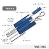 VICTORINOX Swiss Army Knife with Swiss Card, Classic Translucent Blue, Multi-Function Stationery, Scissors, Ballpoint Pen, Swiss-Made 10-Function