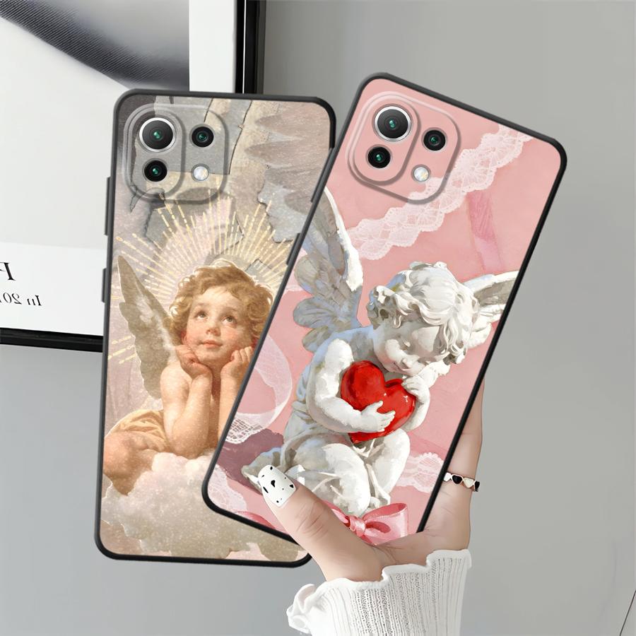 Cute Angel Case for Xiaomi Mi 11 12T Pro 10T 11T 13 Lite 12 14 12X Funda Phone Cover