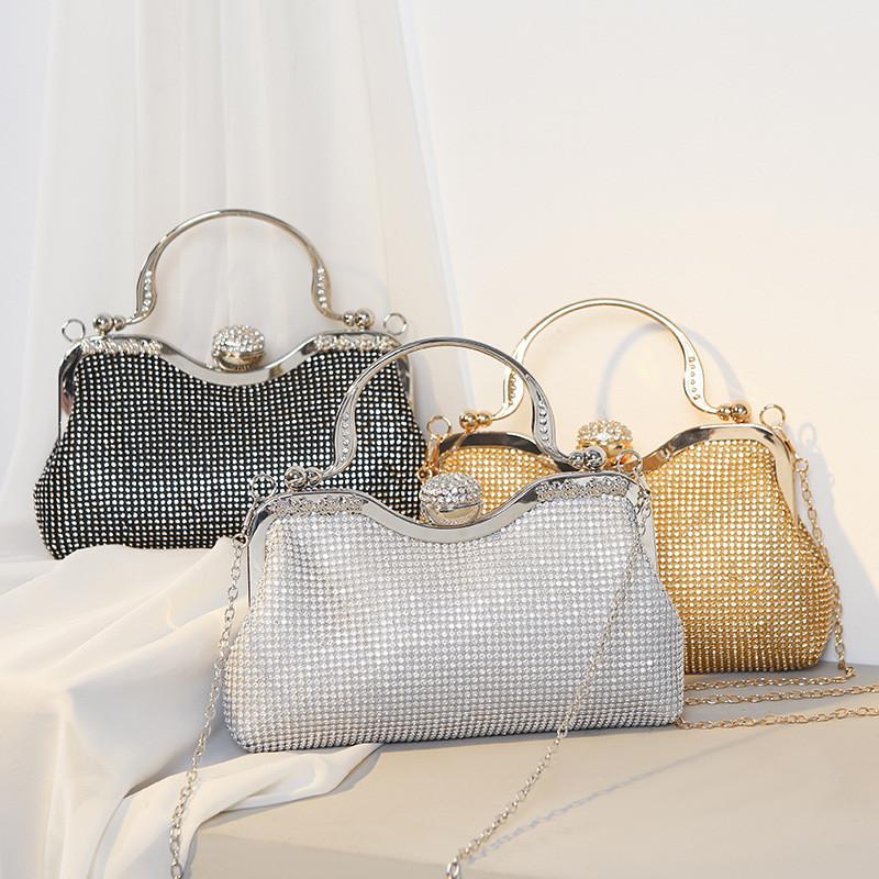 Vintage Wasser Diamant Abendtasche Mit Schlossverschluss Für Abendessen Und Besondere Anlässe