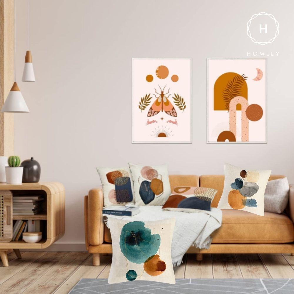 Homlly Dotti Abstract Mid Century Cushion Pillow Cover (X2PCS)