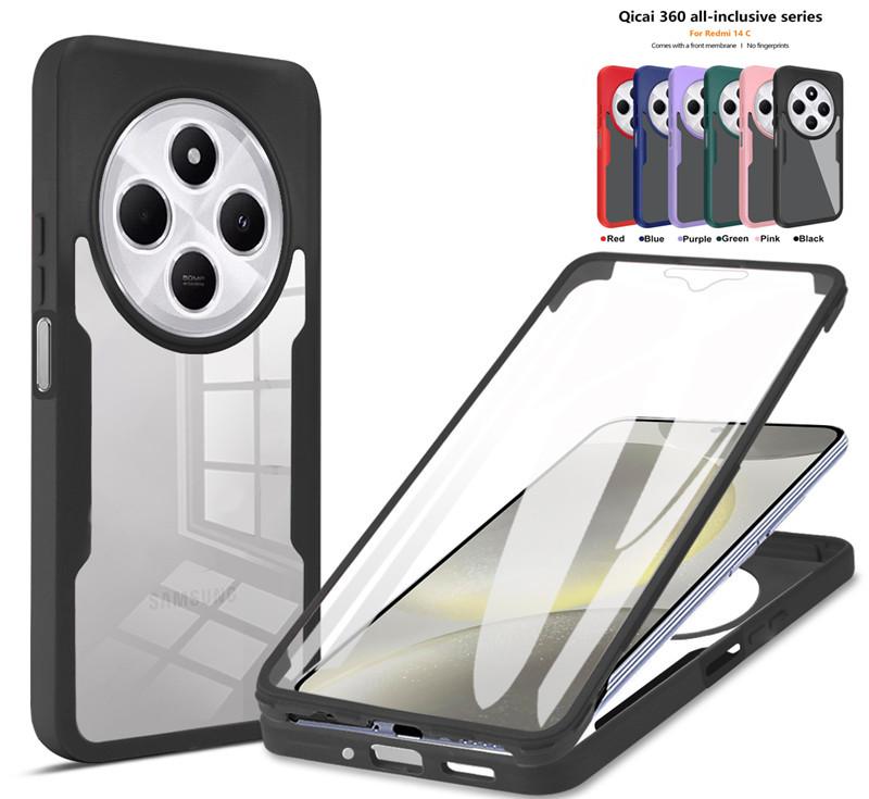 Pouzdro s ochranou celého těla 360 pro Xiaomi Redmi 9 9A 9C 10 10A 10C 12 12C 13 13C 14C 4G Kryt odolný proti nárazům pro přední displej