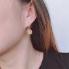 Color Gold Purple Gold Glossy Round Earrings Rose Gold Plated Classic Simple Fashion Ear Buckle